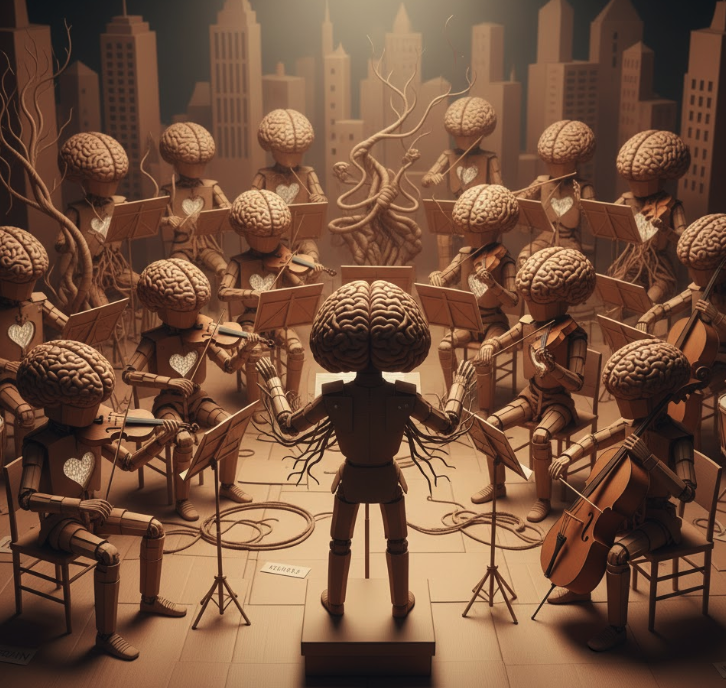 Orchestra conductor analogy